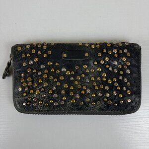 Rare Frye Distressed Deborah Leather Studded Wallet